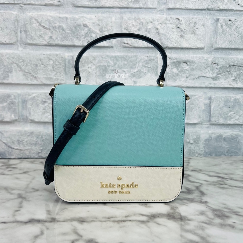 Kate Spade Colorblock Staci Square Crossbody Handbag In Poolside